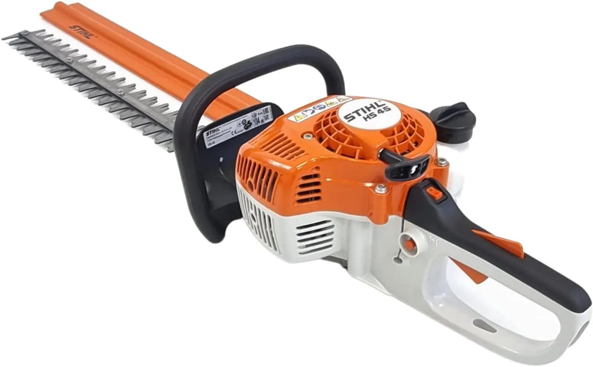 STIHL Taille-haie avec lame de 45 cm, poids 4,7 kg, à essence, orange, lame métallique
