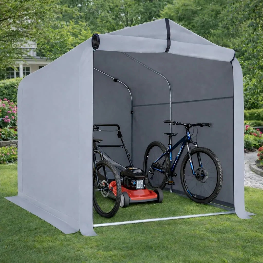Vélo KAIDIDA Abri, pour 3 Velos:, avec Cadre Métallique et Toile PE Résistant aux Intempéries Pliable et Facile à