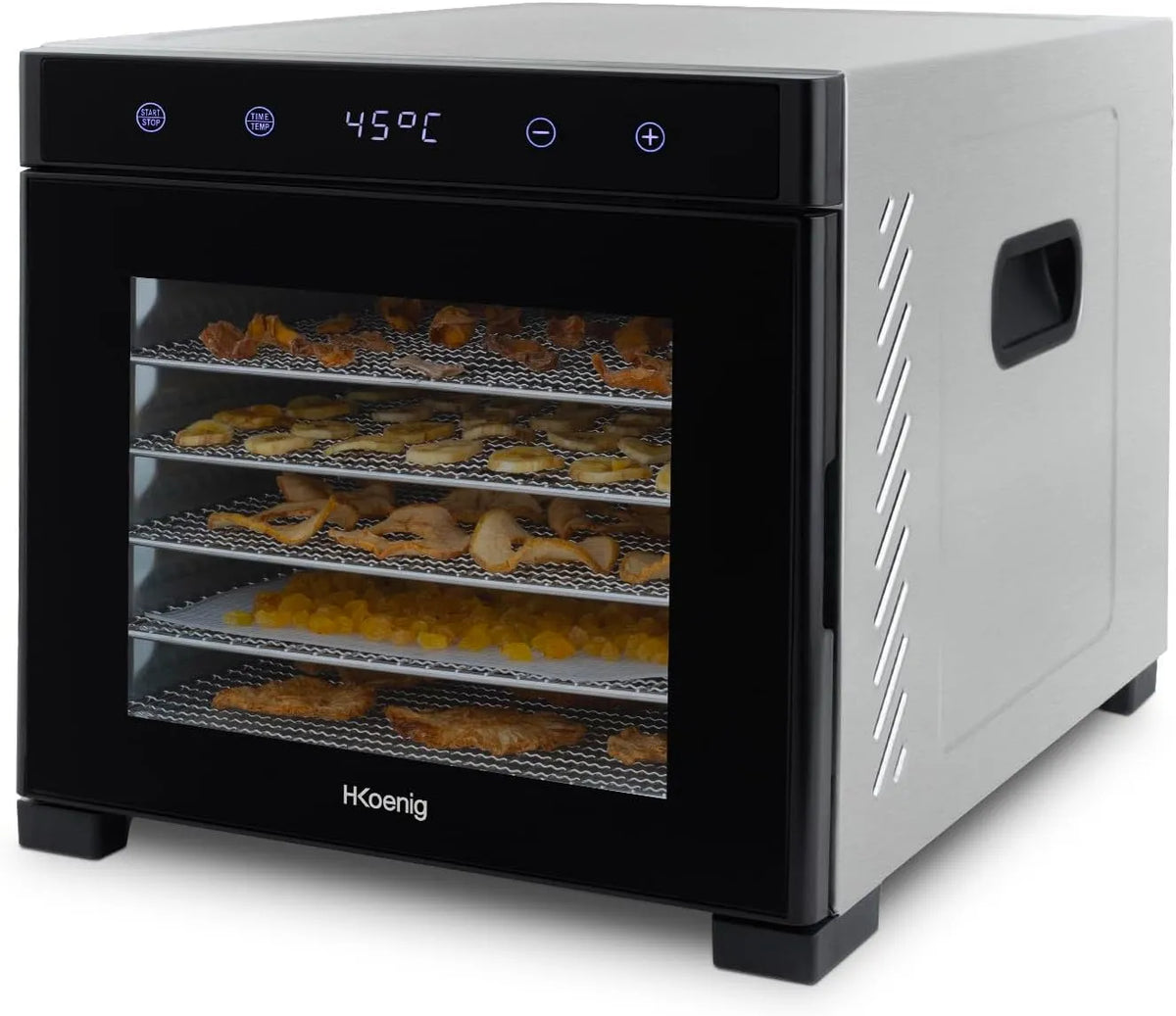 Déshydrateur alimentaire DSY900 H.Koenig, 6 Plateaux à Séchage amovibles, de nourriture, pour Fruits, Herbes, puissance 650 W, Légumes