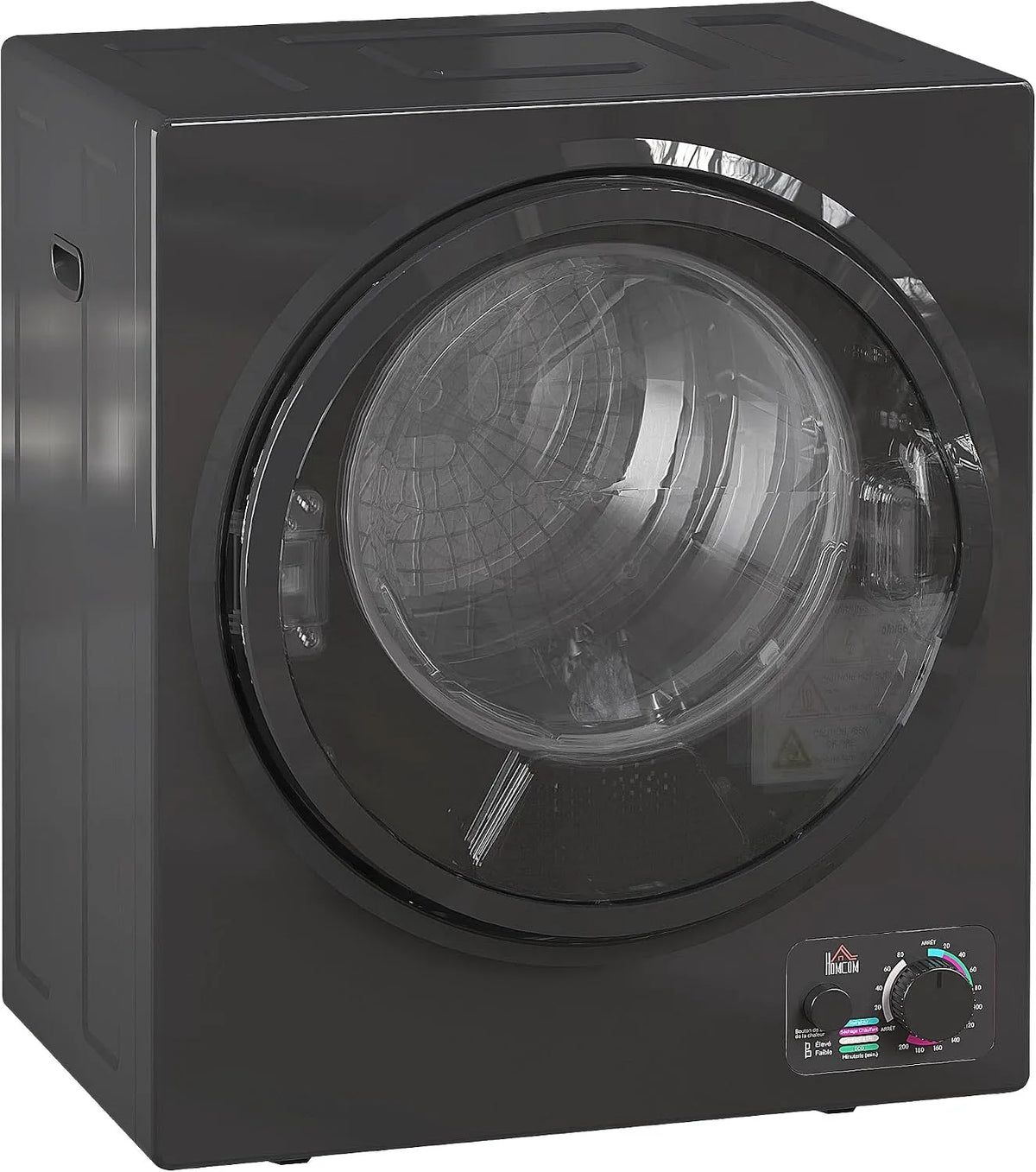 Homcom sèche-linge, électrique 850 W, poids 4 Kg, 4 modes de séchage, 2 niveaux de chauffage, à évacuation portable, cuve en acier inoxydable