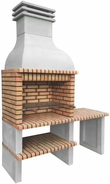 Barbecue 3915 MOVELAR, Orange, dimensions 178 x 70 x 255 cm, Cuisine extérieure pour jardin ou patio, REF