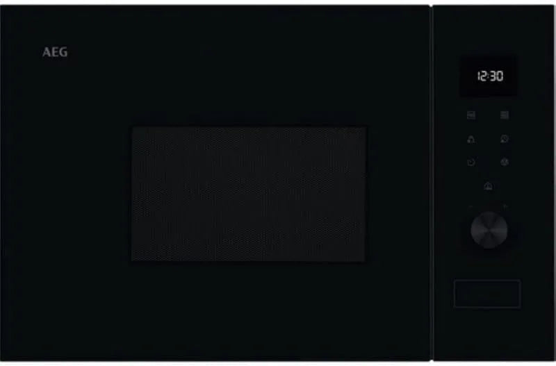 AEG four à micro-ondes OS5MG20EB, puissance 800 W, grill, ouverture électronique, anti-traces de doigts, capacité 20 L, encastrable, écran LED