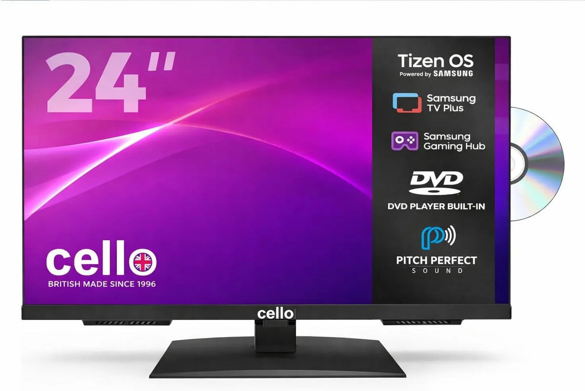 Samsung modèle C2426TZF, DVD LED Smart 24' avec Tizen OS de, Cello TV, Gaming Hub, Haut-parleurs Pitch Perfect, Bluetooth, Triple Tuner