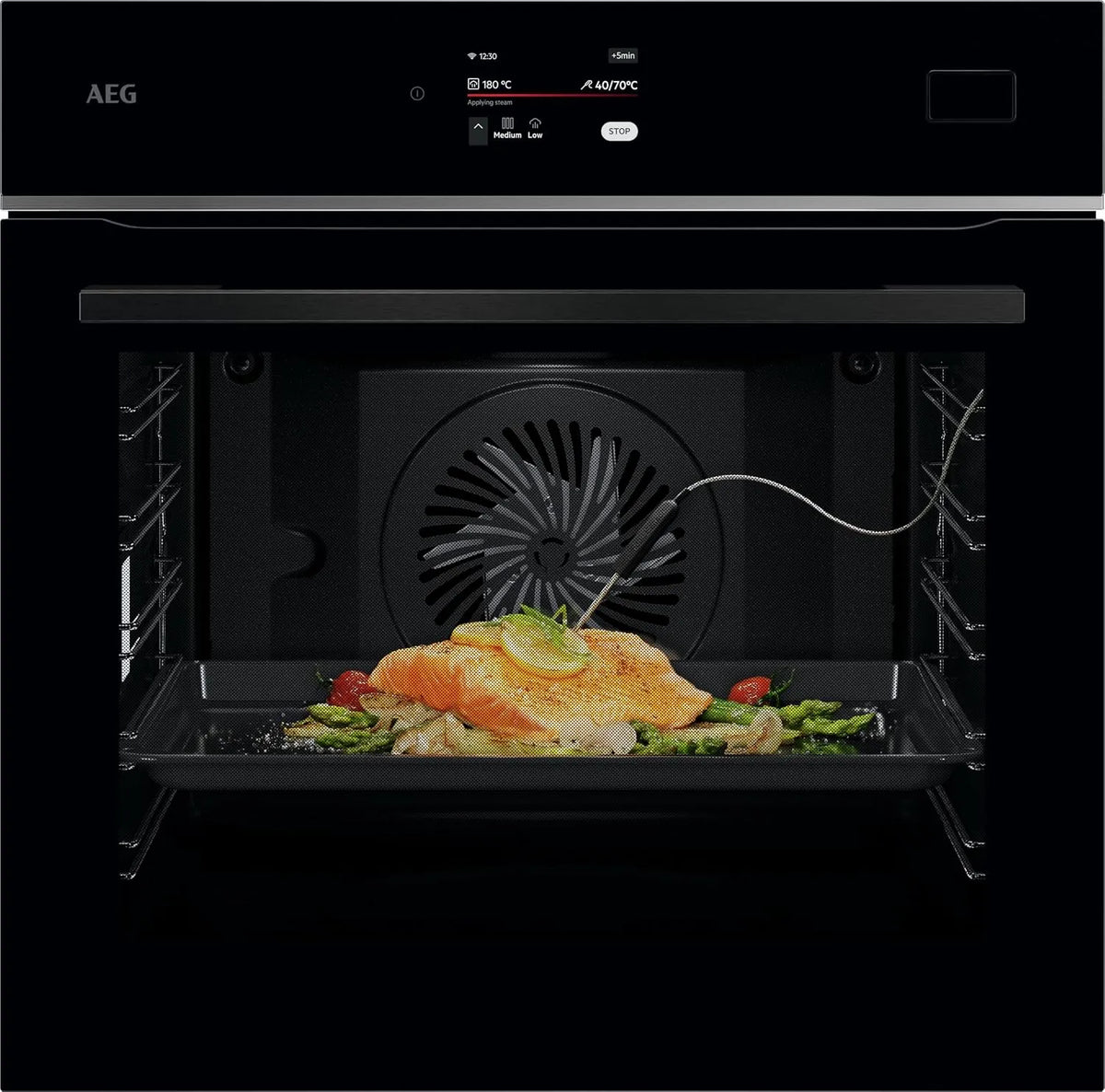 AEG cuiseur vapeur TB8SB72WAB, Four Vapeur WiFi Intégré, four modèle, Multicuiseur Série 8 Écran Tactile Swipe, 100% Vapeur, Aide à la Cuisson