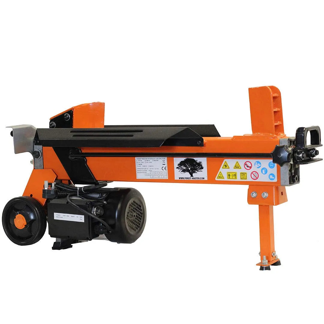 FM10D-7-TC Fendeuse de, bûches électrique puissante de 7 tonnes Duocut Lame Banc de travail et garde