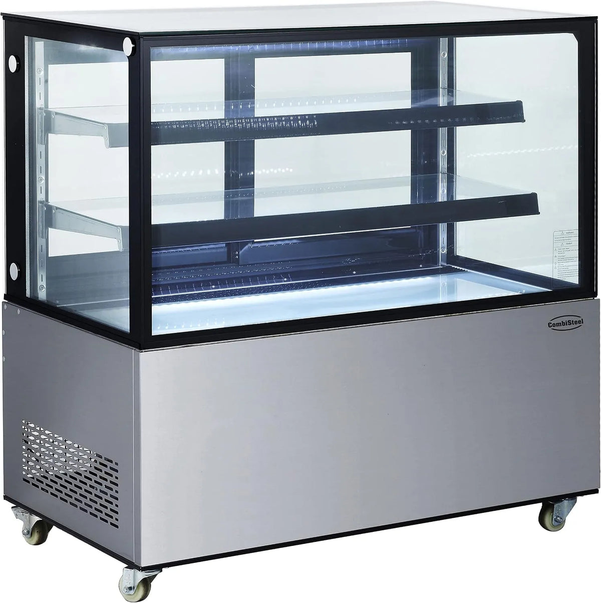 Modèle R290 Réfrigérée 4 Faces Vitrées Vitrine Professionnelle, capacité 370 L, Combisteell