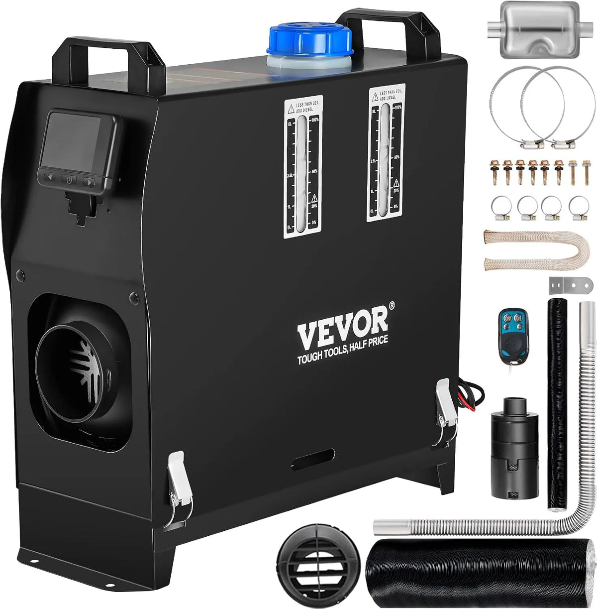 Vevor, Chauffage de Stationnement Diesel Tout en Un 8kW 12V Réchauffeur d'Air Diesel
