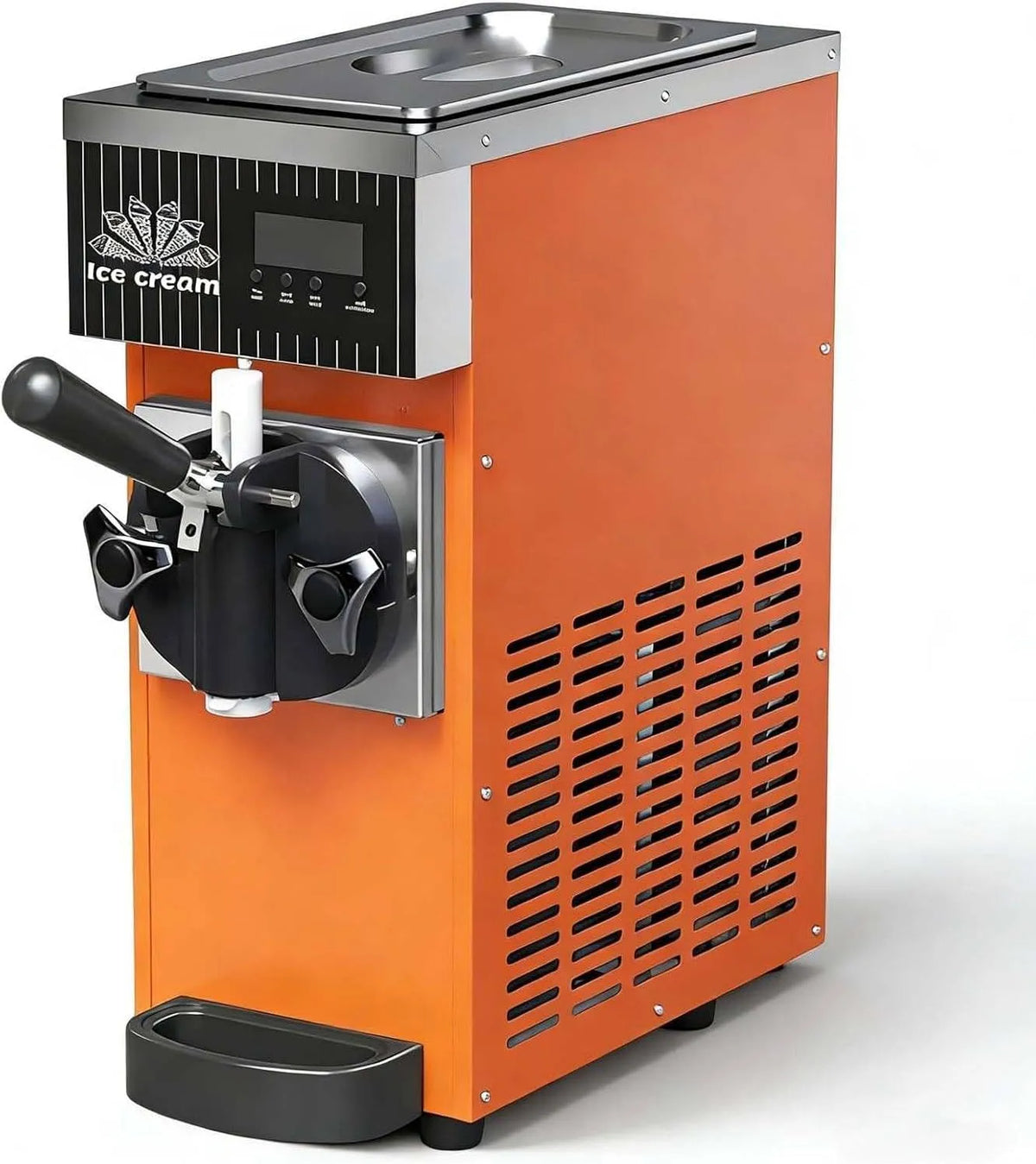 Machine à glace, Professionnelle 450 W, Idéale pour Les Glaces à L'italienne. Capacité De Production: 4 à 5 Kg, H. écran LCD, Le Café Orange