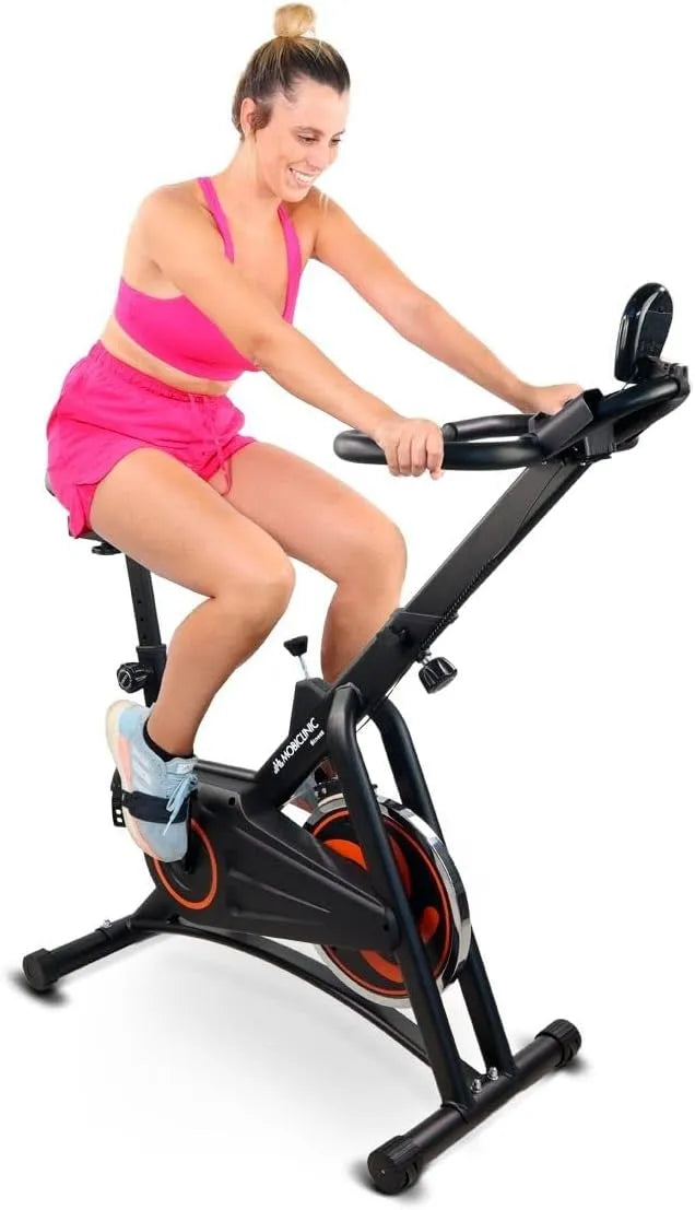 Vélo Mobiclinic fitness, Roue d'inertie 10kg, Résistance réglable, Entièrement, Cardiofréquencemètre, Porte-mobile, d'appartement, Makalu, Ecran LCD