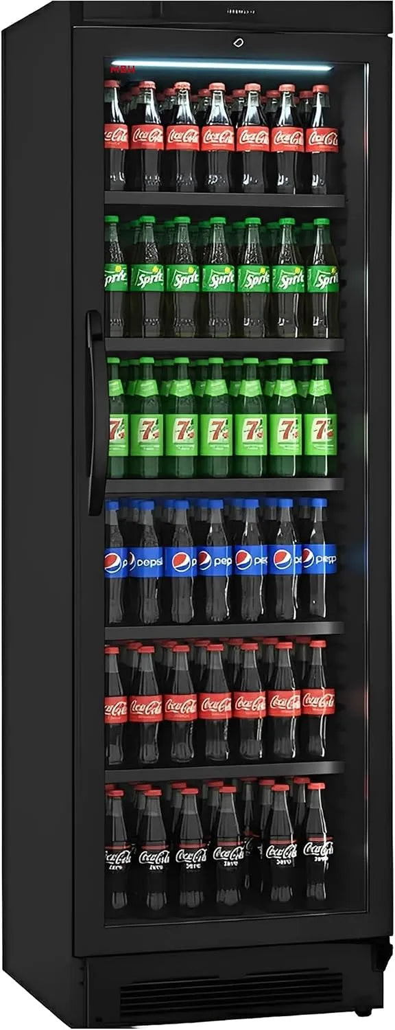 Armoire, MADE IN EUROPE, à boissons professionnelle 372 litres couleur NOIRE. Vitrine réfrigérée frigo porte vitré