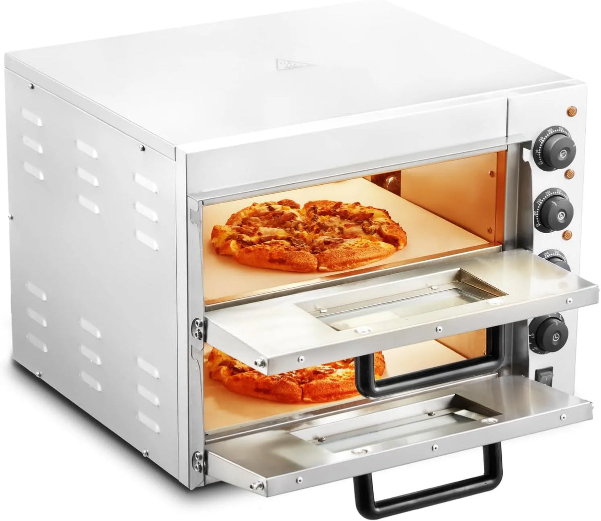 Vevor four, Machine à Pizza d'Intérieur Polyvalente pour Restaurant Maison, en Acier Inoxydable, à Pizza Commercial Capacité 16 po