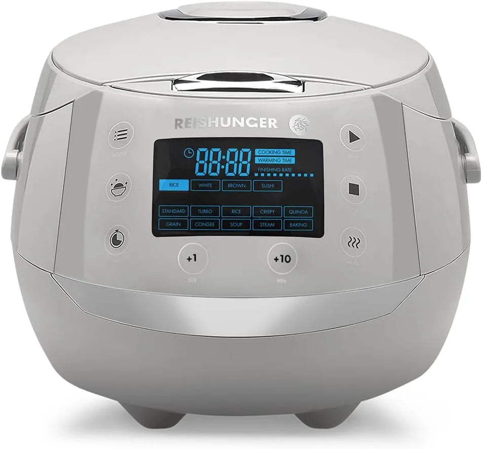 Cuiseur vapeur, capacité 1.5 l jusqu'à 8 personnes, 12 programmes, technologie 7 phases, REISHUNGER Cuiseur riz, rice cooker, Robot cuiseur