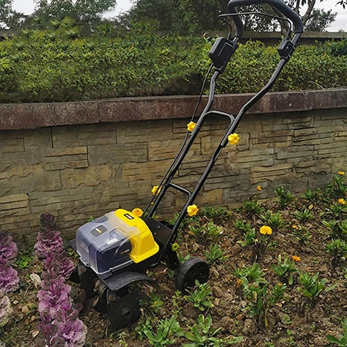 À fonctionnement à fonctionnement sans fil Tull Électrique, Cultivateur du Jardin avec 4 Lames, Largeur De Travail De 36 Cm, Rotavator