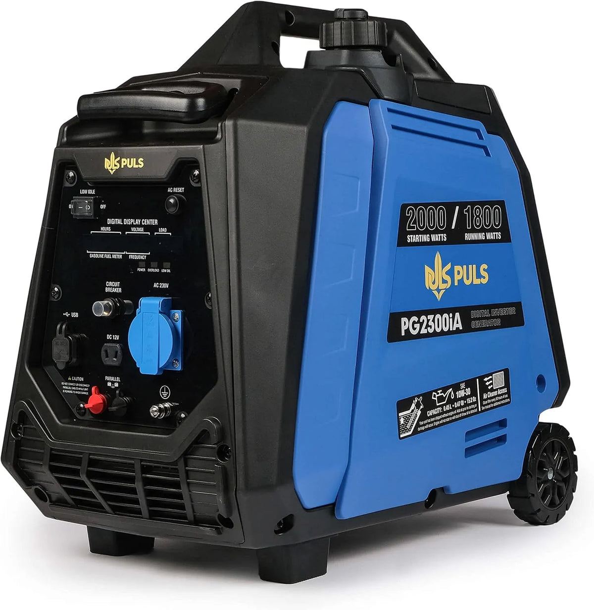 Groupe électrogène ComposiPG2300iA, Générateur d'énergie à essence 2 kW, à onduleur 2000 Watt, Fonctionnement silencieux 58 dB, poids 18 kg