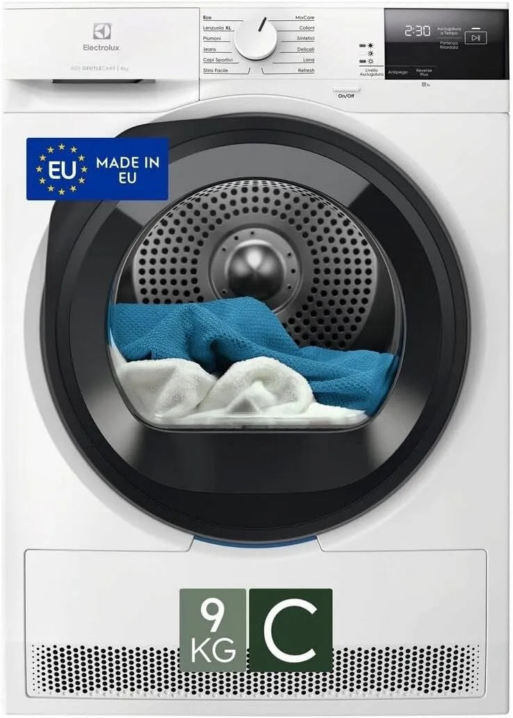 Electrolux pompe EW6H29C, poids 9 kg, dimensions 850 x 596 x 636 mm, fonction anti-pli, classe énergétique C, Série 600 GentleCare Séchoir à à chaleur