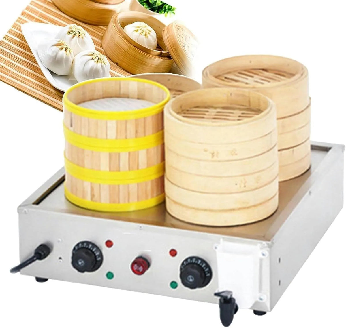 Cuiseur vapeur, Four à brioches Vapeur Professionnel avec Bouton de réglage de la température 30-110℃, Alimentaire, Panneaux Amovibles
