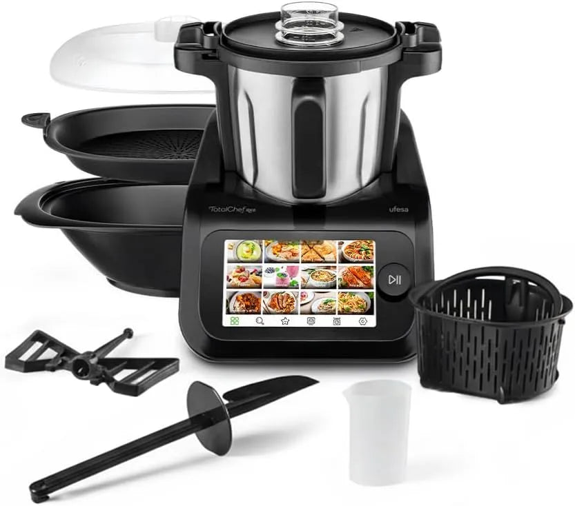 Robot de cuisine RK6 Ufesa TotalChef, 15 Programmes, 30 Fonctions, WIFI, Balance Intégrée, capacité 3,5 L, Écran Digital 7', Multifonction Intelligent