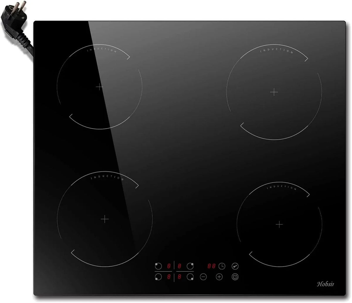 Plaque de cuisson Hobsir, Induction 4 Feux avec Prise, puissance 3500W à Induction, largeur 60CM, tension 240V, de Cuisson Électrique Encastrable