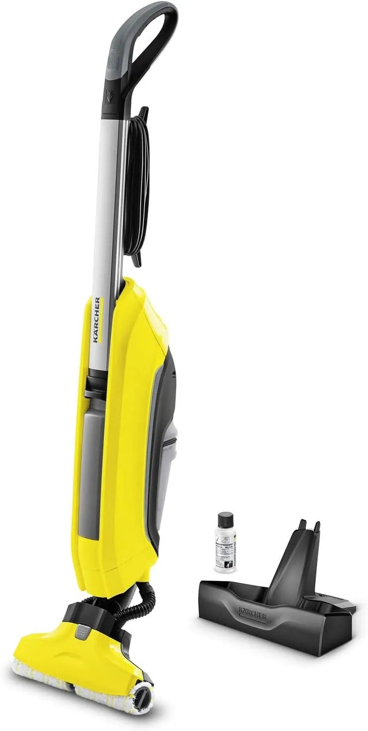 Kärcher FC 5, 60 m² par réservoir d'eau Jaune, Nettoyeur de sol pour sols durs, Nettoie et ramasse les saletés sans effort, sans frotter