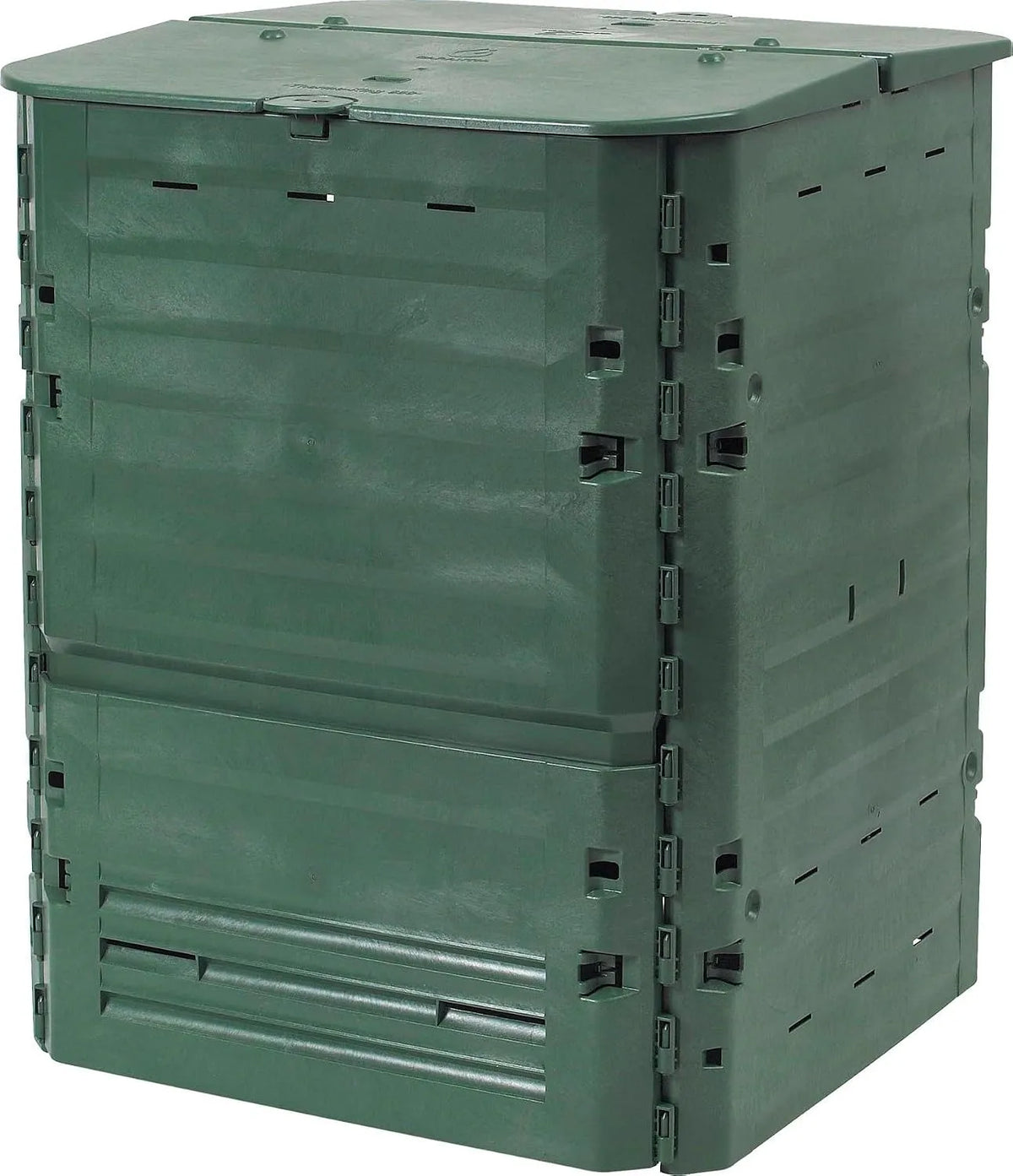 Composteur de Jardin Vert GARANTIA Thermo-King, Bac à Compost extérieur Robuste, Composteur Grande capacité pour déchets organiques
