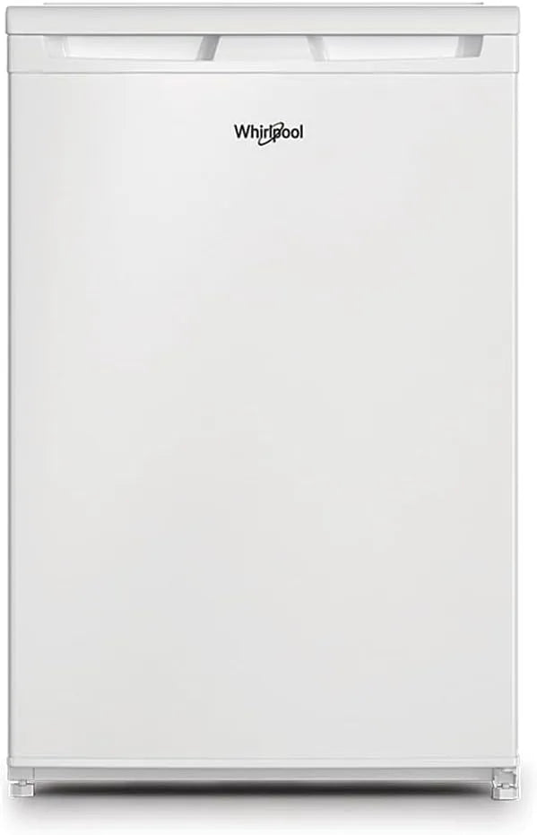 Whirlpool réfrigérateur W55V1, finition blanche 84 x 54 x 59 cm, capacité 114 litres, H x l x P, autonome, classe énergétique E, éclairage LED