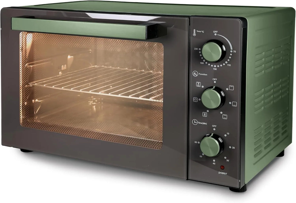 Four électrique Tognana Iridea, Vert Sauge, ventilé avec parois intérieures en matériau antiadhésif