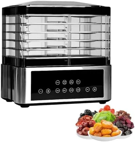 Déshydrateur alimentaire, compact à 5 niveaux avec affichage LED, les fruits et les légumes, minuterie intelligente