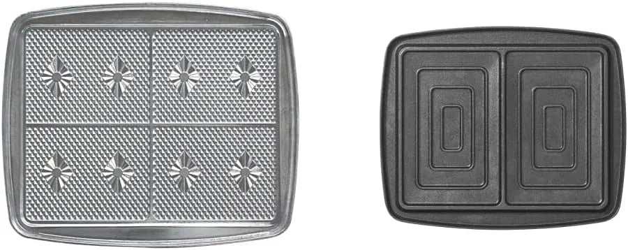 030221 030423 Lagrange, Lot de 2 Plaques à Gaufrettes pour Gaufrier Super 2, Jeux de plaques antiadhésives, finition noire