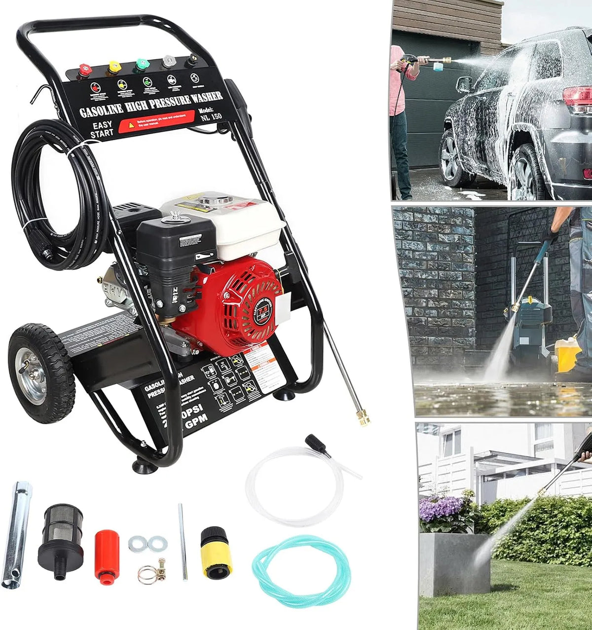 Nettoyeur haute pression, professionnel 6,5 CV 4900 W Puissance max. 190 bar