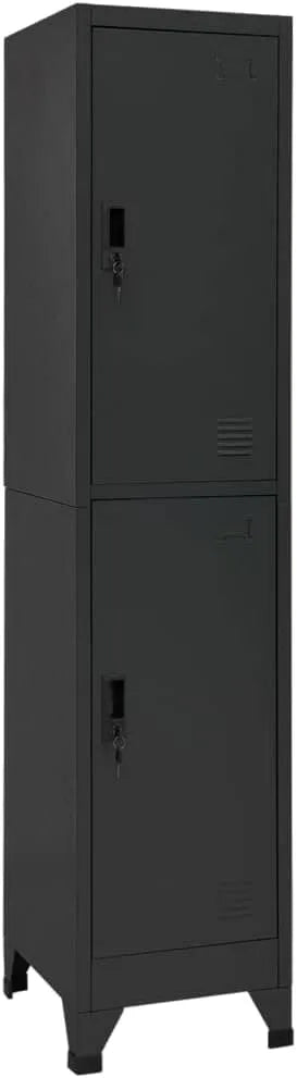 Armoire de jardin, en acier anthracite 38 x 45 x 180 cm
