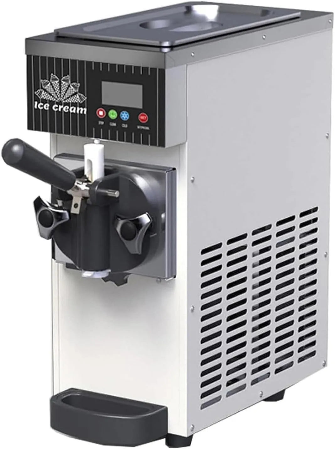 Crème glacée commerciale avec panneau LCD Machine à, prérefroidissement et nettoyage automatique pour restaurants et snack-bars