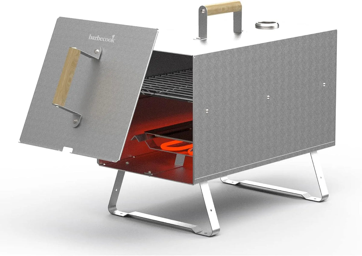 Fumoir Barbecook, dimensions 26x26x47cm, électrique Otto en inox pour fumage à chaud, barbecue
