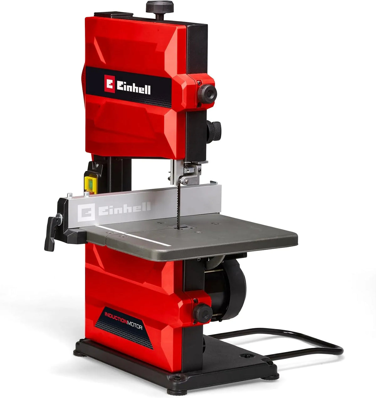 Table Einhell TC-SB 200, puissance 300 W, Scie à ruban +, changement de lame sans outil, butée parallèle, réglage de la hauteur, guide-lame robuste