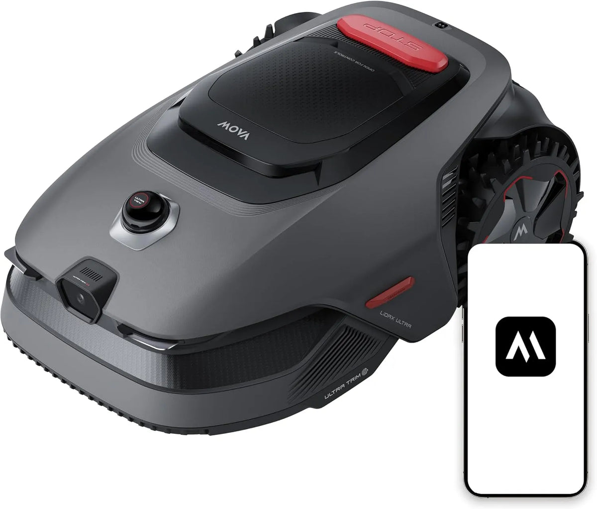 Tondeuse, Recommandé 800 m², MOVA LiDAX Ultra 800 Robot sans Fil périphérique, Coupe Bordures 5 cm, Sécurité Animaux, Toutes Terrains