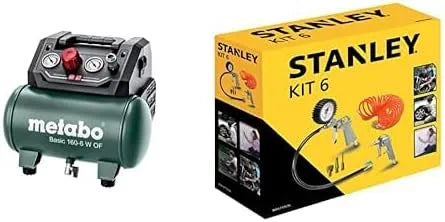 Metabo compresseur 601501000 9045717STN, Compresor Basic 160-6 W OF Potencia 0,9 Kw calderín 24 l Couleur, Stanley Accessoires pour d'air