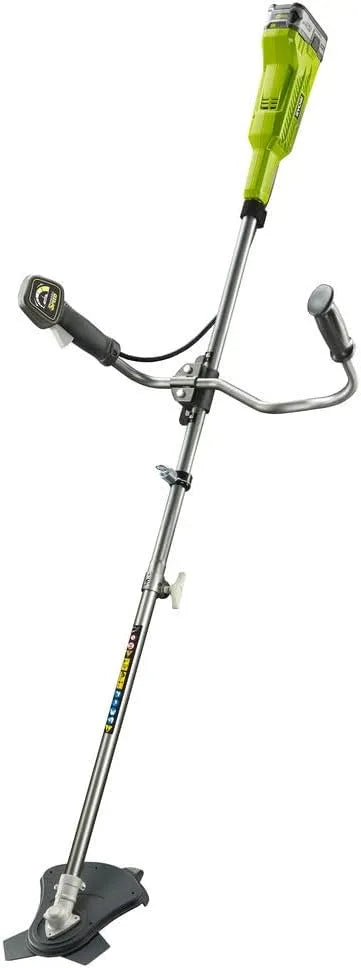 Ryobi débroussailleuse RBC18X20B4F 20min, sans Fil 18V One+, Batterie 4.0Ah + Chargeur Inclus, Tête Fil + Lame, Poignée Bike, Autonomie