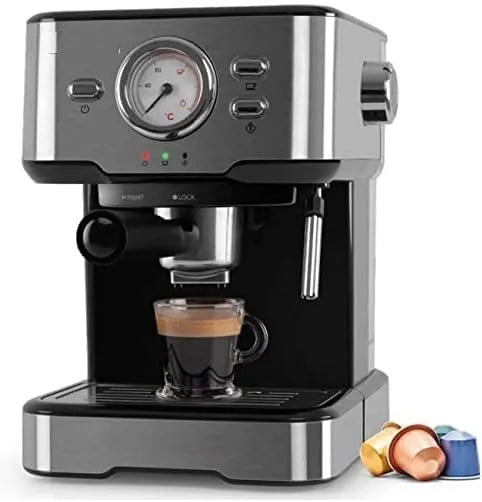 Nespresso cafetière, Espresso automatique pour 1100 W 20 Bar pression Réservoir 1.5 L Compatible capsules.