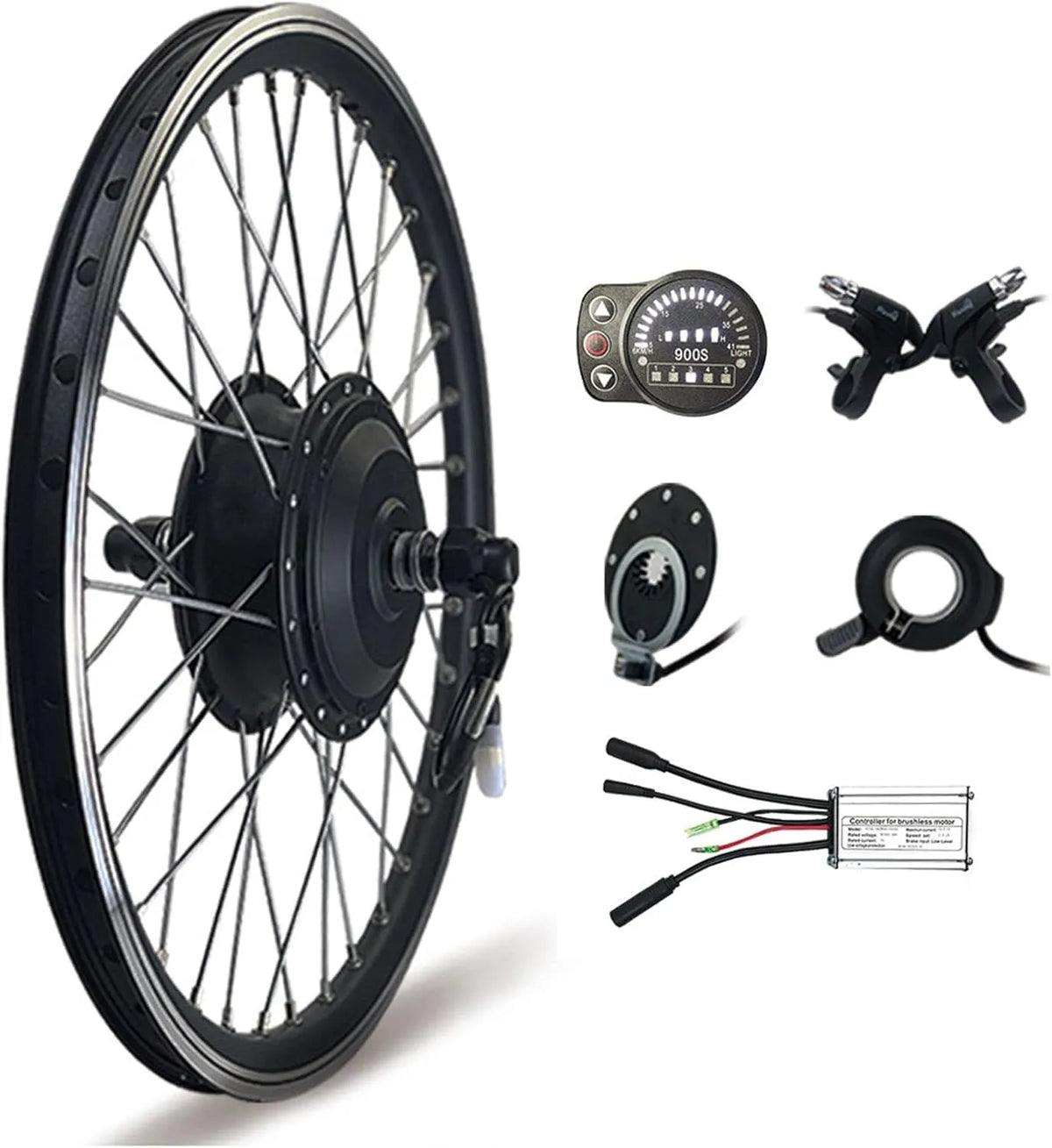 Vélo électrique 700C, Kit de Conversion pour avec Moteur de moyeu intégré, Roue Avant, Moteur 48 V 250 W ou 500 W, en Option