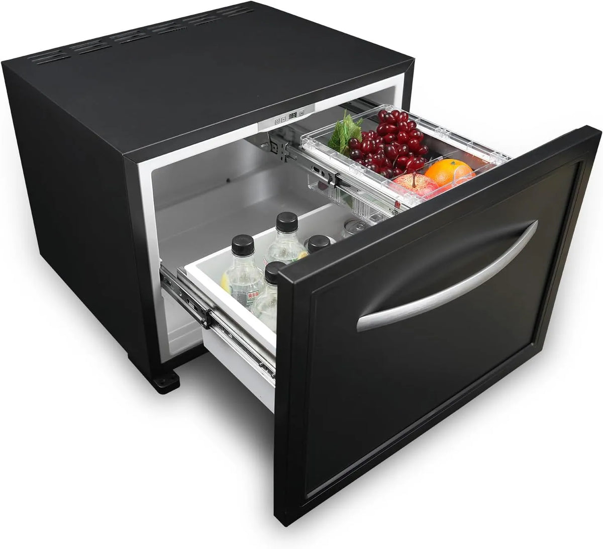 Réfrigérateur, Frigo Camping 12V 220V pour Maison, Frigo Tiroir Camping Car, capacité 50 L, 0 °C à 15 °C, Caravane, Fourgon, à Tiroir Silencieux