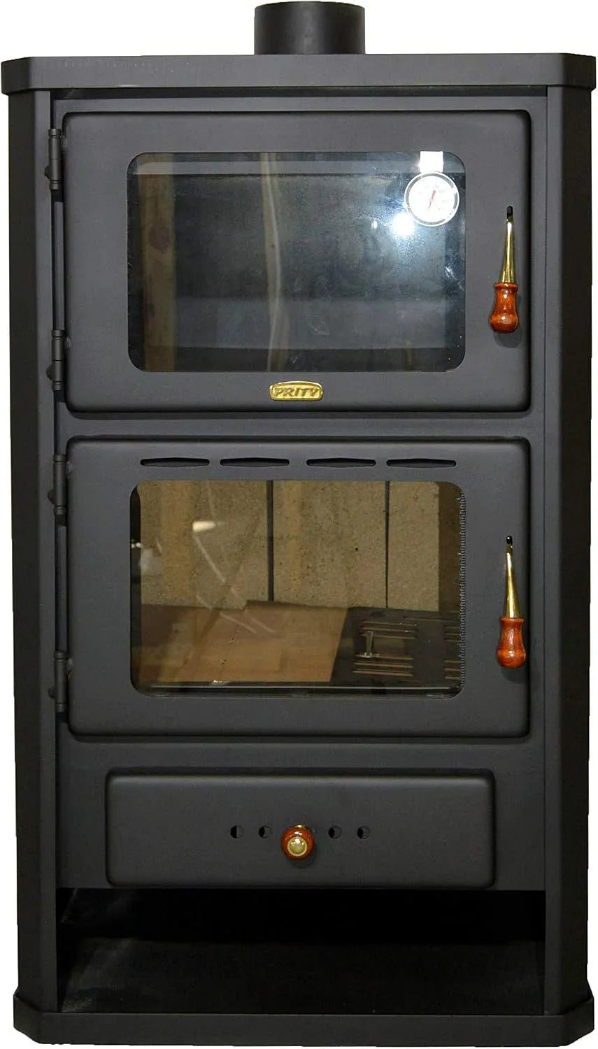 Poêle à bois, Source de chauffage 14 kW., avec four. Four