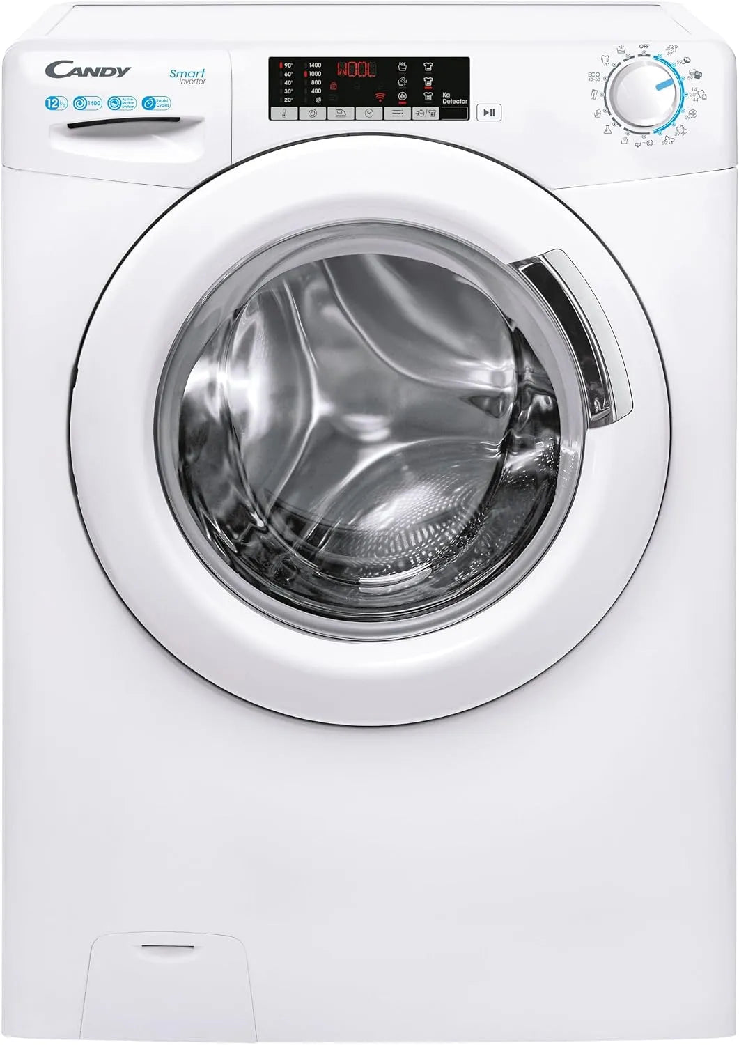 Candy lave-linge CS1412TME/FR, Machine à Laver 12kg, dimensions 67 x 60 x 87 cm, 15 Programmes, 1400 trs, Modèle CS1412TME, Classe Énergétique B, min