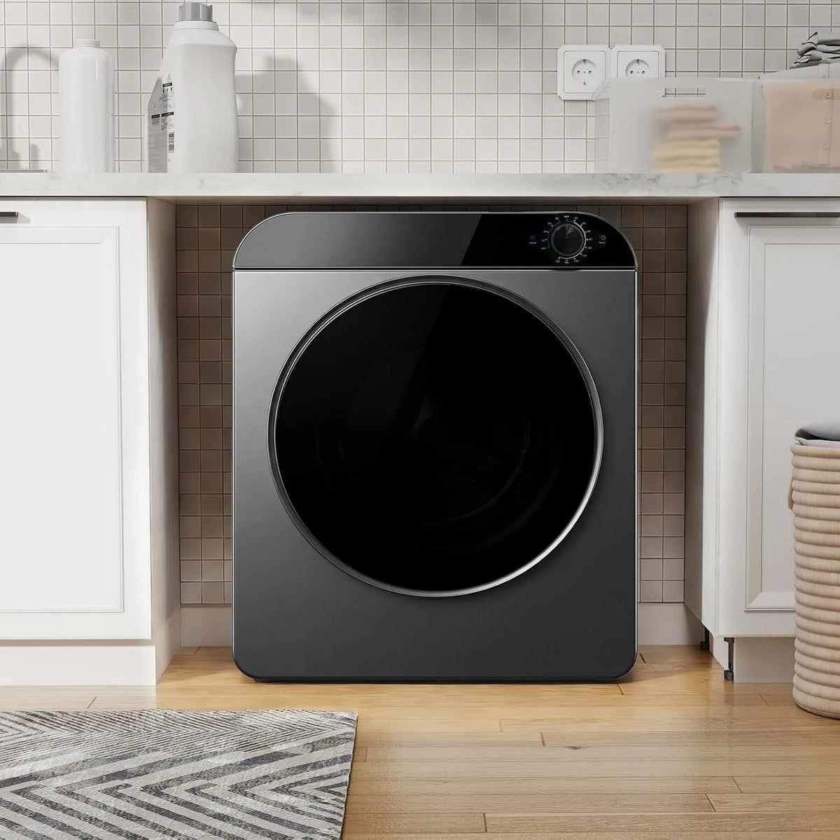 Sèche-linge, capacité nominale: 3 kg, 4 programmes, chauffage céramique PTC et tambour en acier inoxydable, empilable, fixable au mur