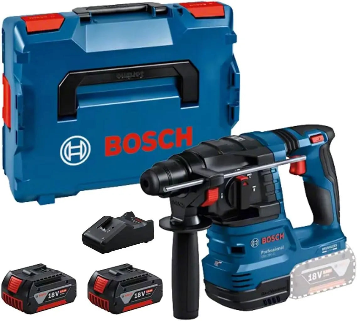 Bosch modèle, Professional 18V System perforateur sans-fil GBH 18V-22 18V-40, idéal pour percer des trous de 6 à 10 mm, avec 2 batteries de 4,0 Ah