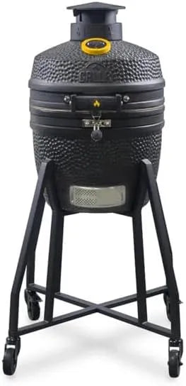 Grllr Ember finition noire mat 16 pouces Mini kamado, poids 40 kg, largeur 40 cm