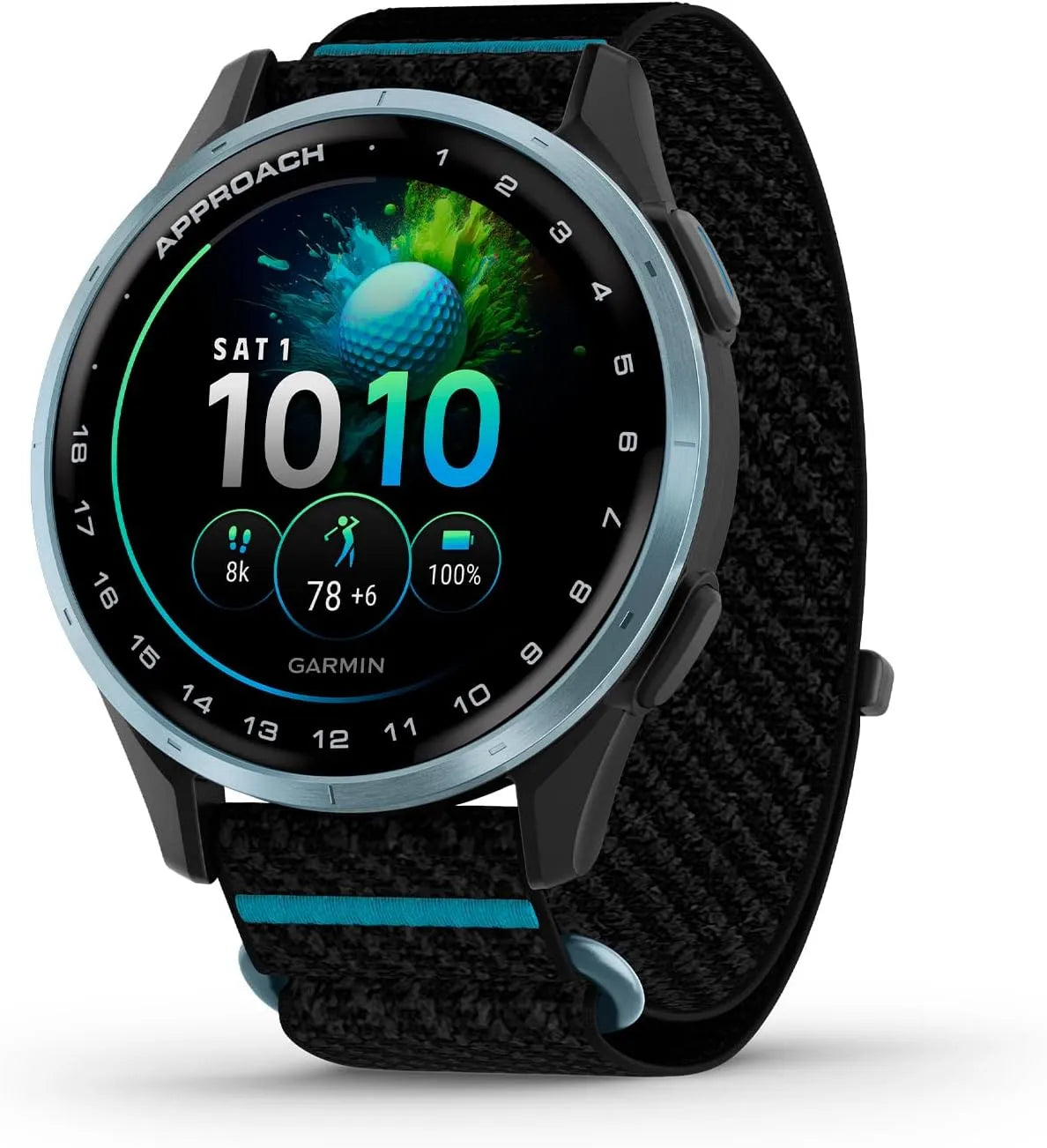 J1 Junior Teen Golf GPS Watch Garmin Approach, finition noire