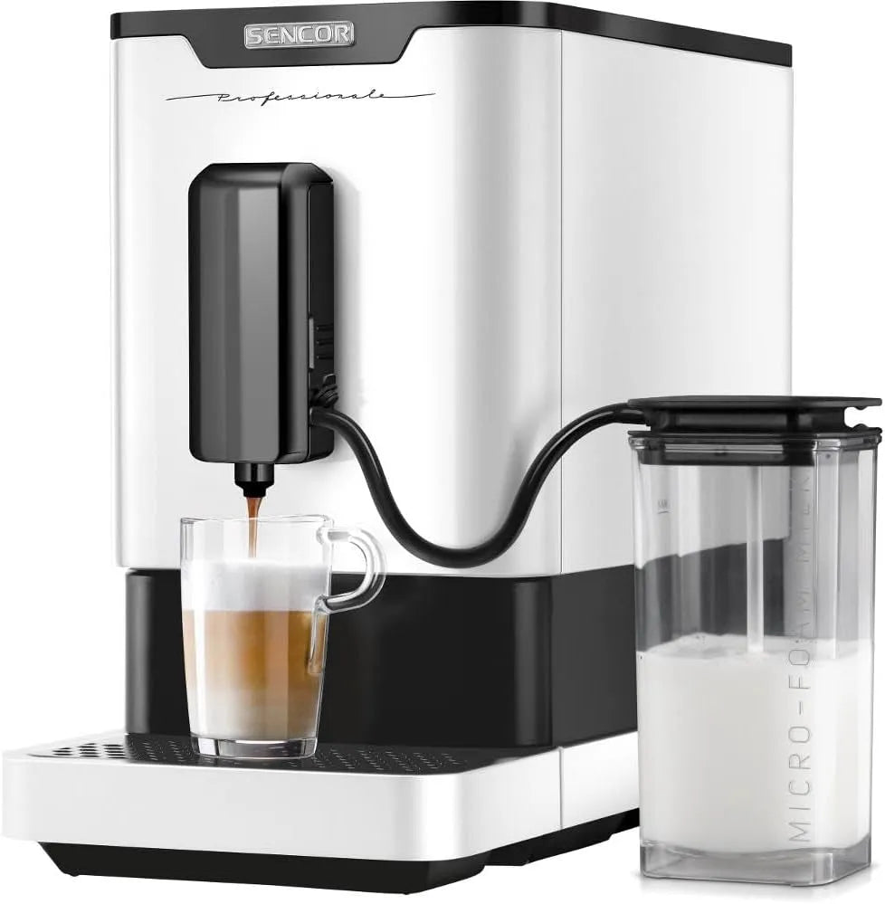 Machine expresso SENCOR, Automatique, Broyeur Café à grain, Cappuccino, Broyeur Barista Express, Système de Brassage Breveté, 19 Bars Compact