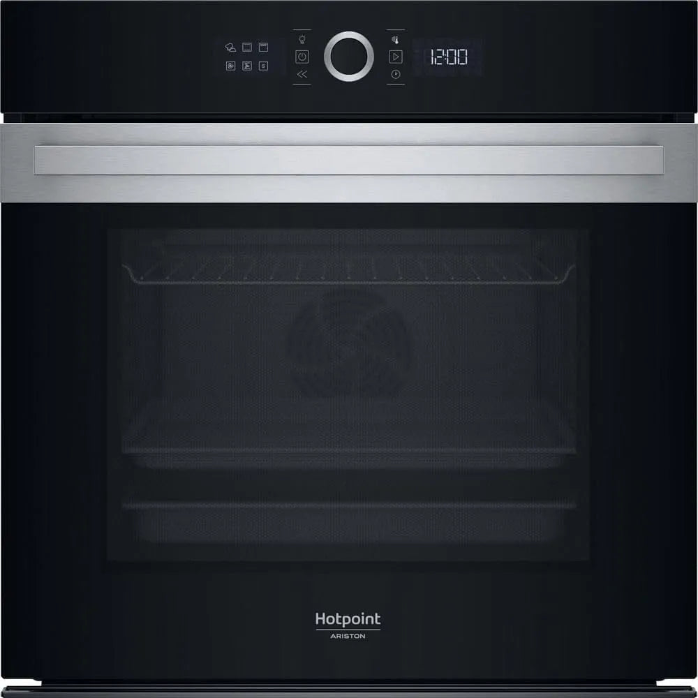 Hotpoint four HAOI5S8PM0XA, Encastrable Pyrolyse 73L, Programmes Automatiques, Chaleur Pulsée, Inox, H 59,7 x L 59,5 x P 56,4 cm, Hydrolyse