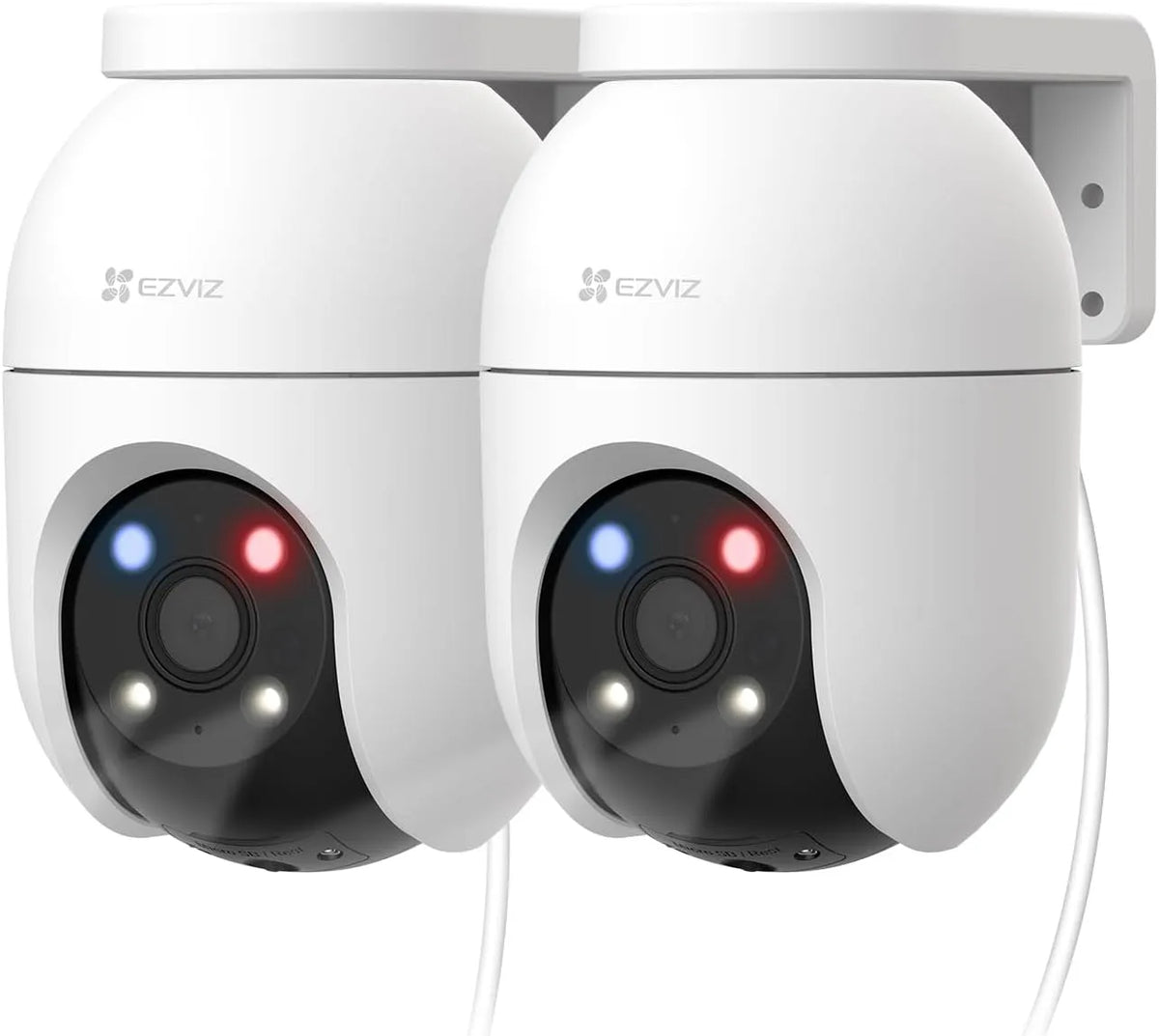 Caméra Surveillance WiFi Extérieure à 360° avec Suivi Auto-Zoom 2PK C8c 5MP EZVIZ, Double Bande 2.4/5GHz WiFi 6, Véhicule, Détection IA Humaine