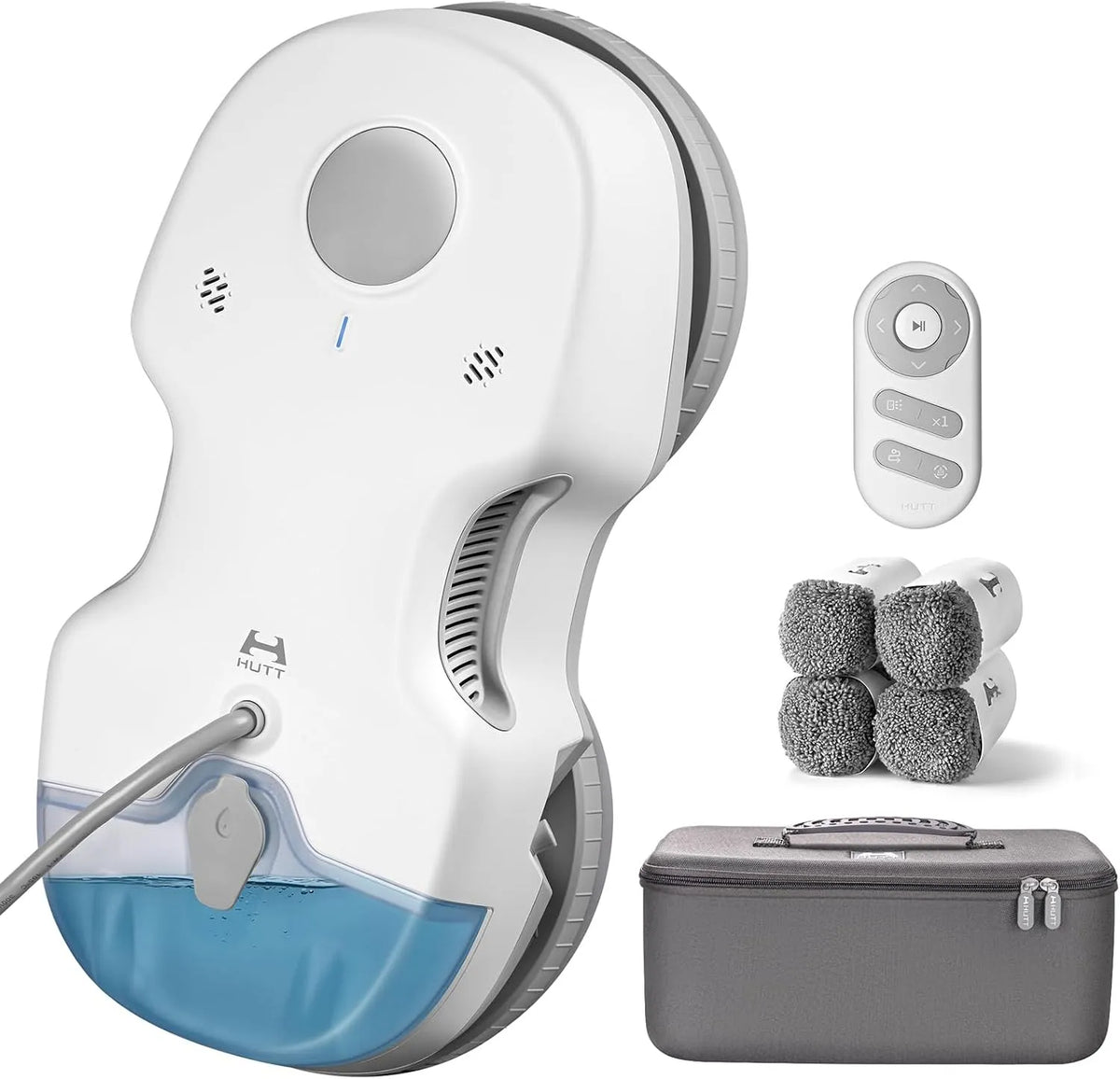 HUTT S7 Robot Nettoyeur de Vitres 5500Pa, Châssis 3D Flottant, Robot Laveur de Vitre avec Gicler l'eau Automatique, Télécommande