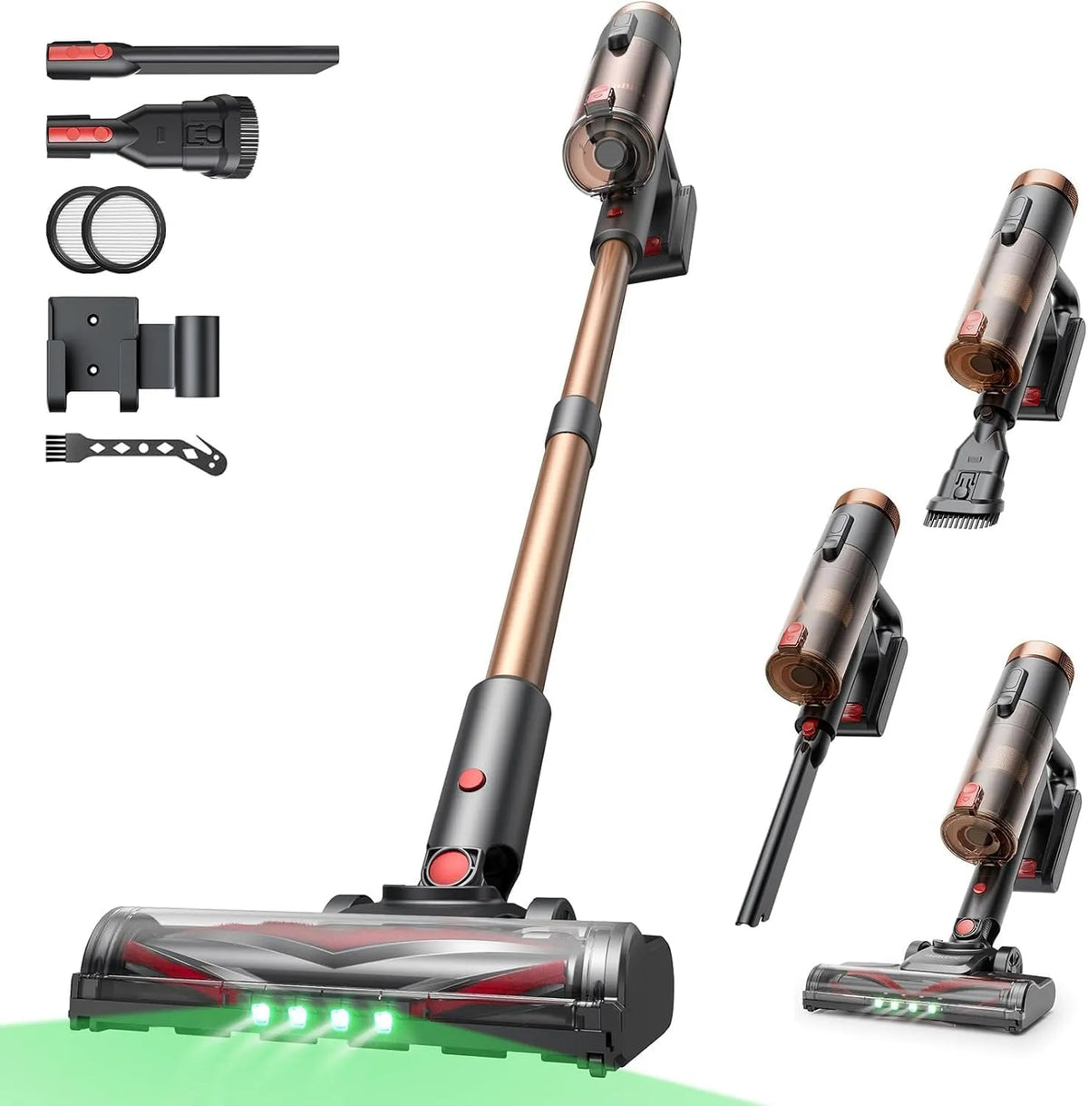 Aspirateur balai P11 50Mins Proscenic Ultra+, Proscenic Ultra+ sans Fil,50KPa 500W Aspirateur sans Fil Puissant, télescopique Léger pour Tapis